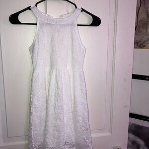 White Lace Formal Kids Dress